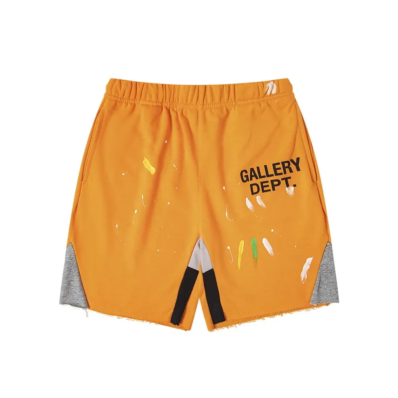 GD01# P144 S-XL Gallery Dept American fashion brand high-quality hand-painted splash-ink stitching casual loose shorts